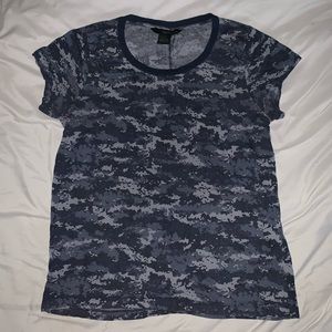 Calvin Klein Jeans Blue Camo Top